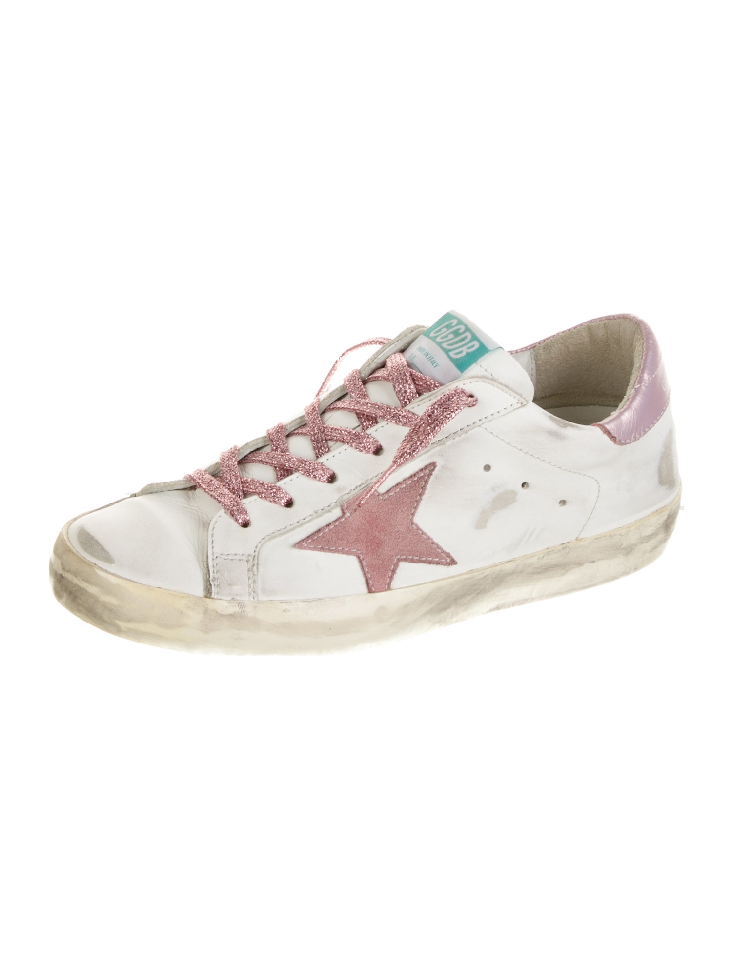 Golden Goose Leather Printed Sneakers