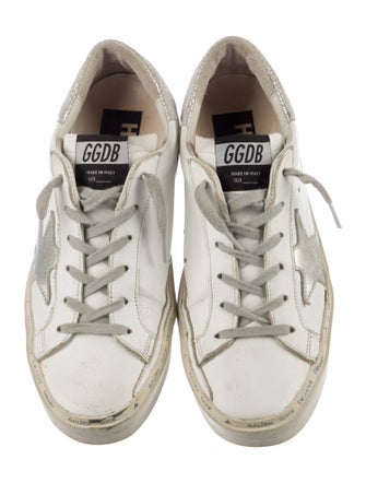 Golden Goose Leather Printed Sneakers