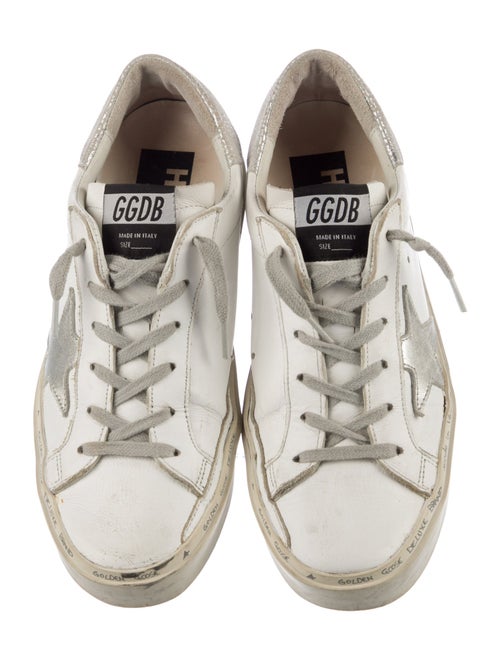 Golden Goose Leather Printed Sneakers
