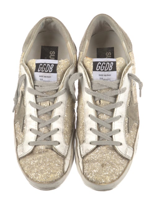 Golden Goose Glitter Printed Sneakers