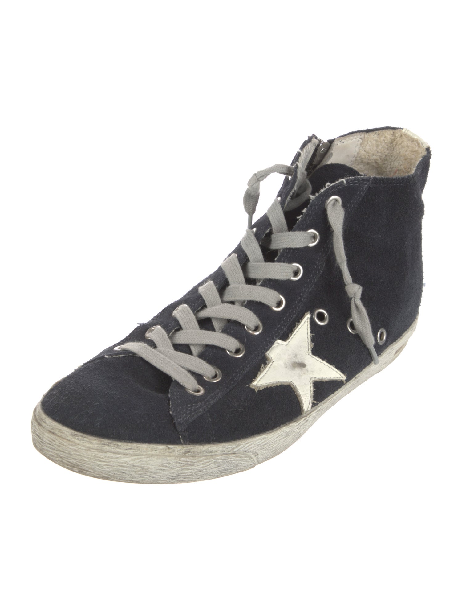 Golden Goose Suede Distressed Accents Sneakers