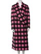 Golden Goose Virgin Wool Plaid Print Coat