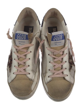 Golden Goose Leather Colorblock Pattern Sneakers