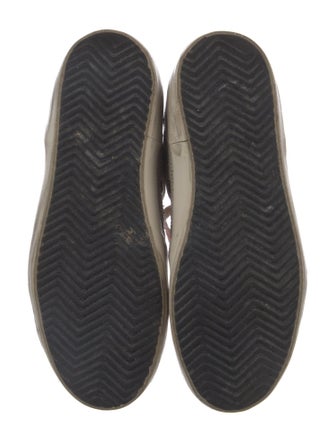 Golden Goose Leather Colorblock Pattern Sneakers