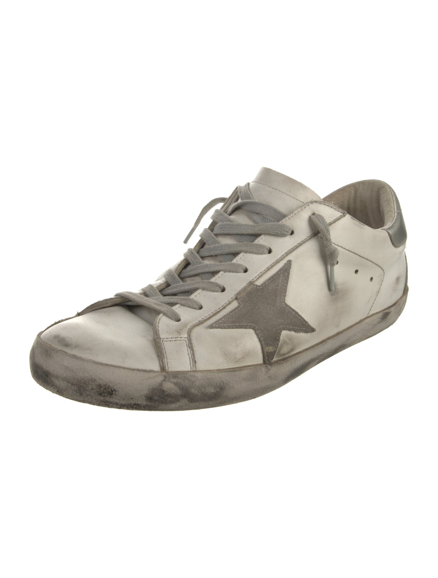 Golden Goose Leather Distressed Accents Sneakers