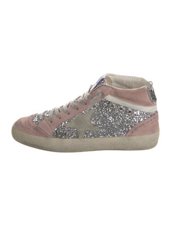 Golden Goose Suede Colorblock Pattern Sneakers