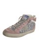 Golden Goose Suede Colorblock Pattern Sneakers
