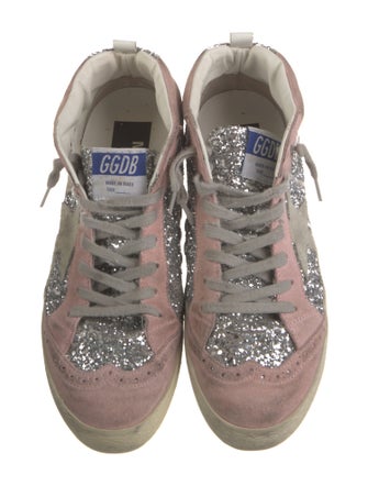 Golden Goose Suede Colorblock Pattern Sneakers