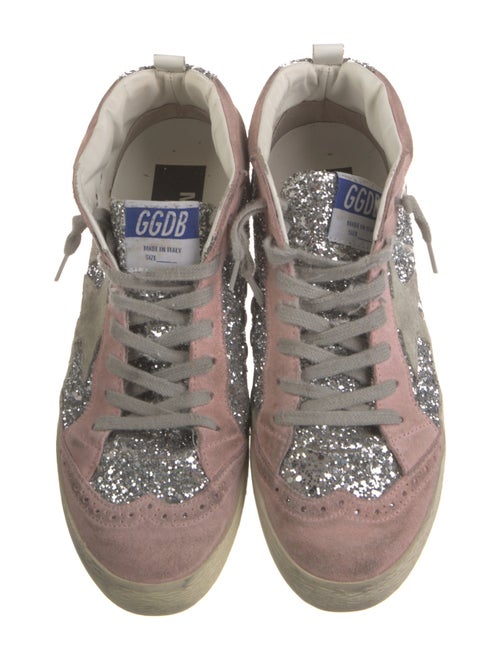 Golden Goose Suede Colorblock Pattern Sneakers