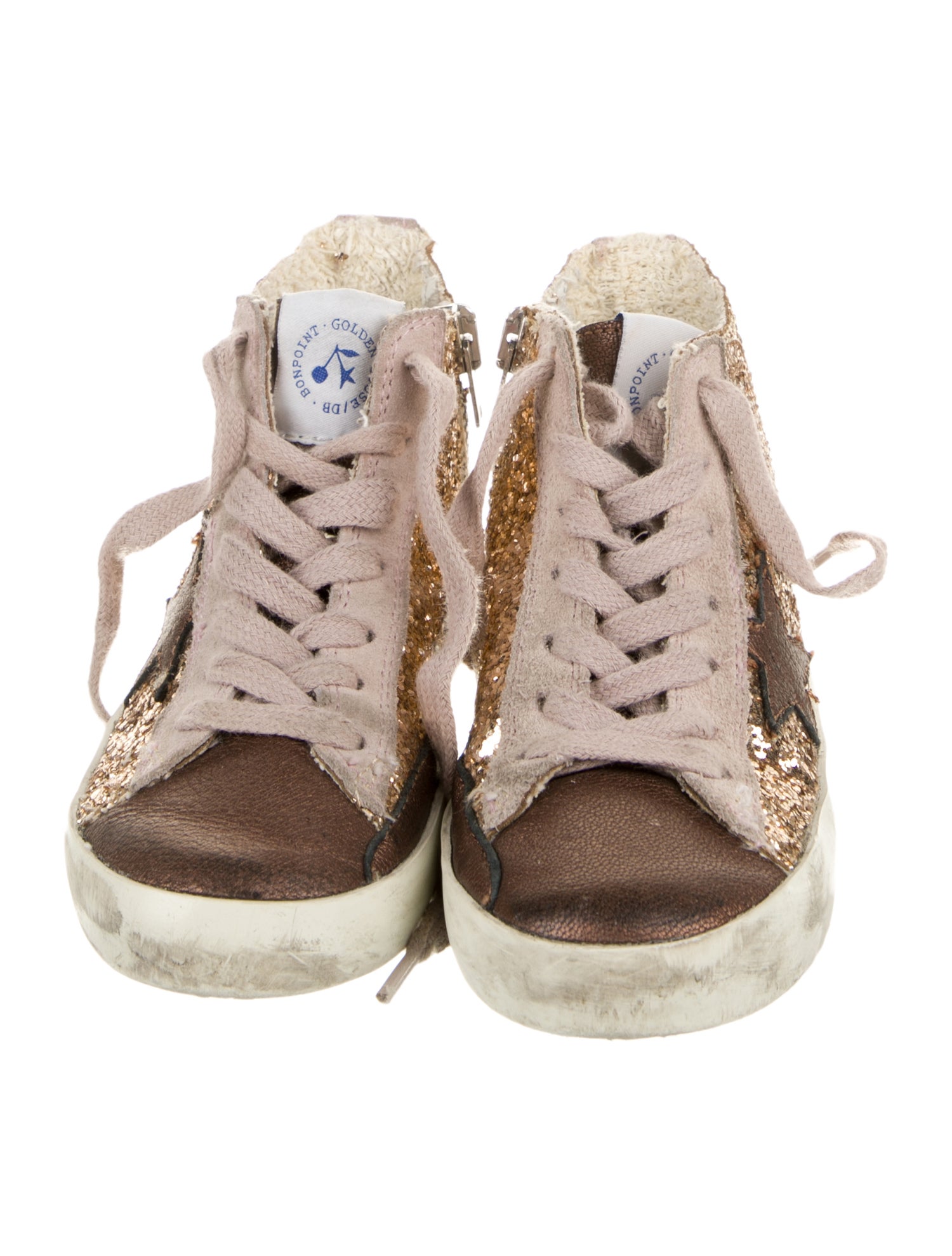 Golden Goose Girls' Glitter High Top Sneakers