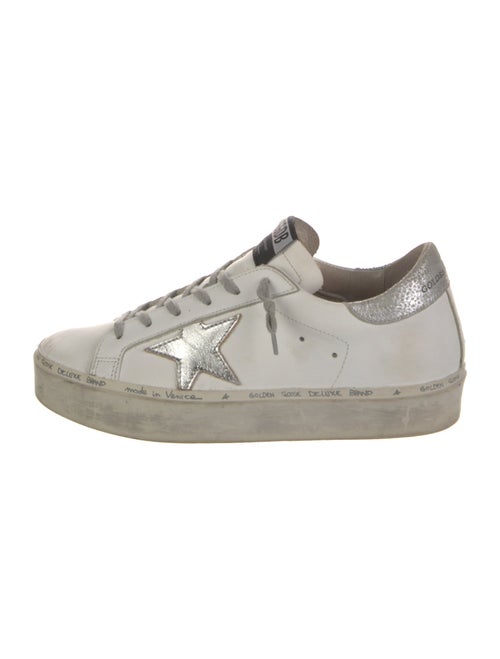Golden Goose Leather Printed Sneakers