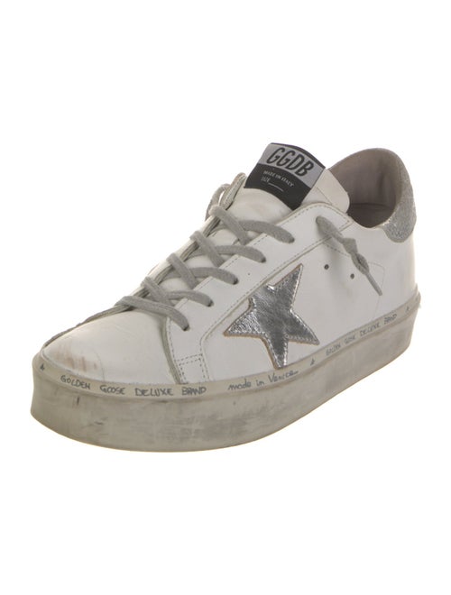 Golden Goose Leather Printed Sneakers