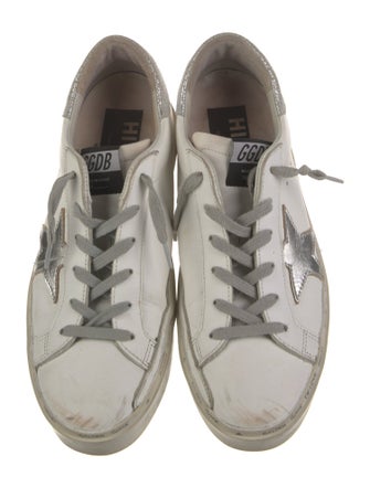 Golden Goose Leather Printed Sneakers