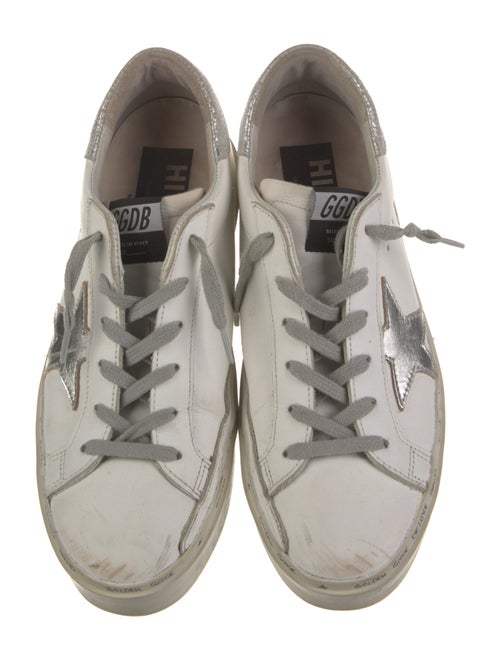 Golden Goose Leather Printed Sneakers