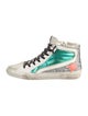 Golden Goose Leather Colorblock Pattern Sneakers