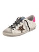 Golden Goose Leather Animal Print Sneakers