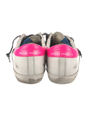 Golden Goose Leather Animal Print Sneakers