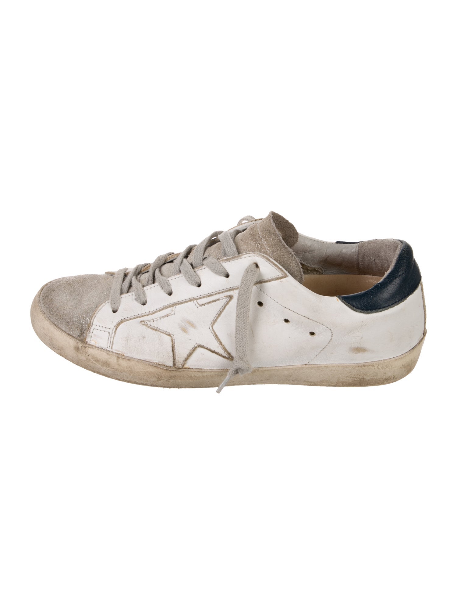 Golden Goose Leather Printed Sneakers