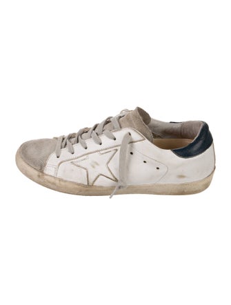 Golden Goose Leather Printed Sneakers