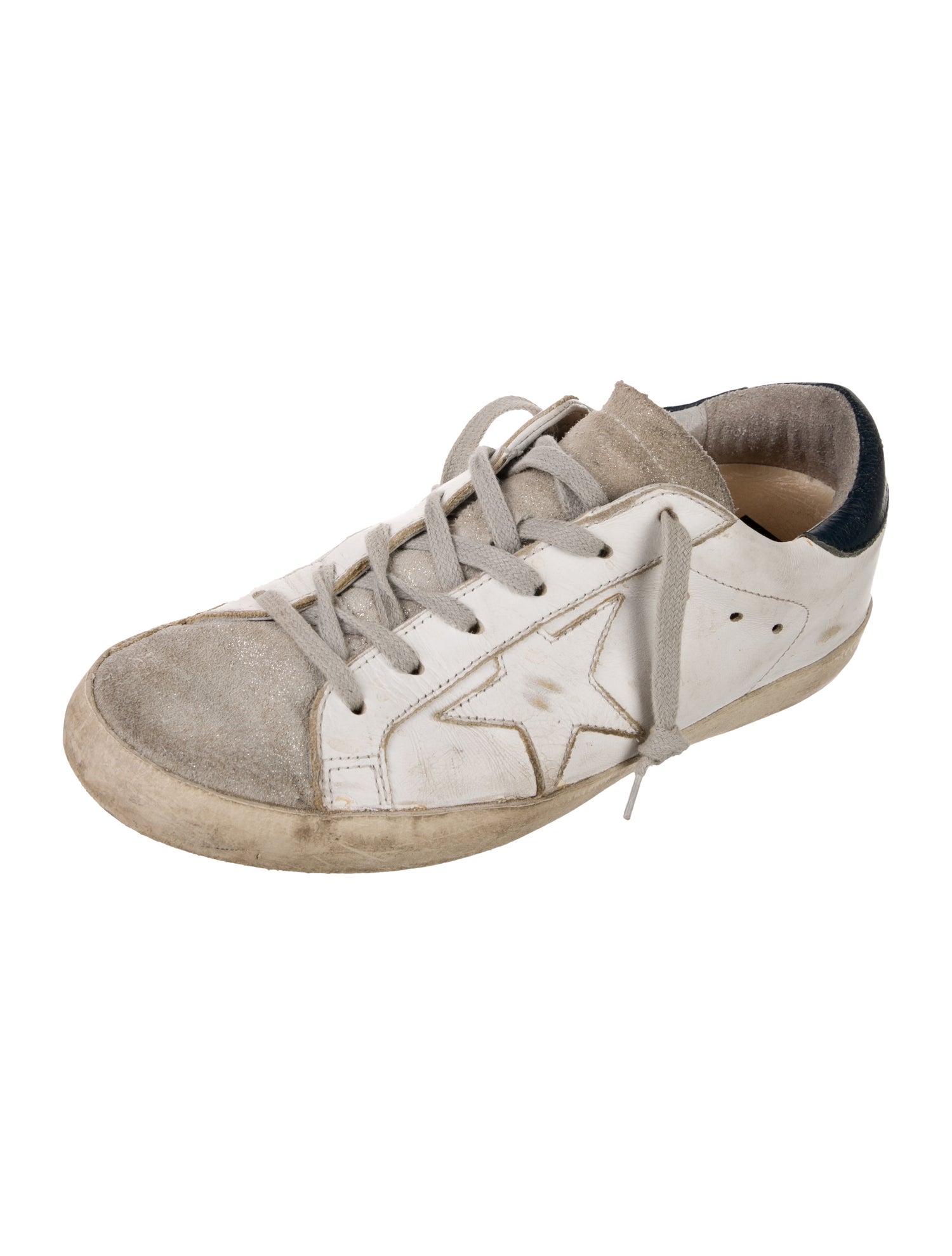 Golden Goose Leather Printed Sneakers