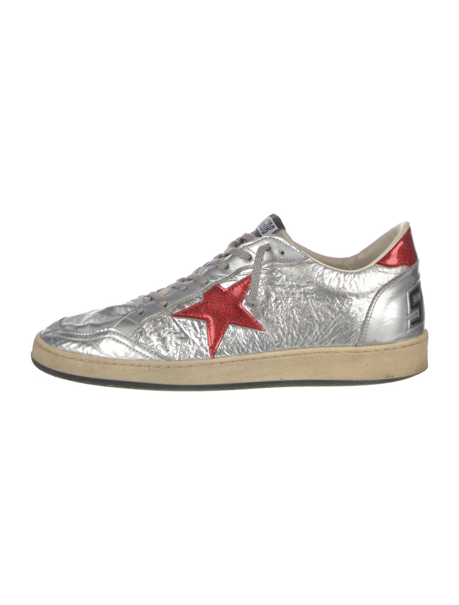 Golden Goose Leather Printed Sneakers