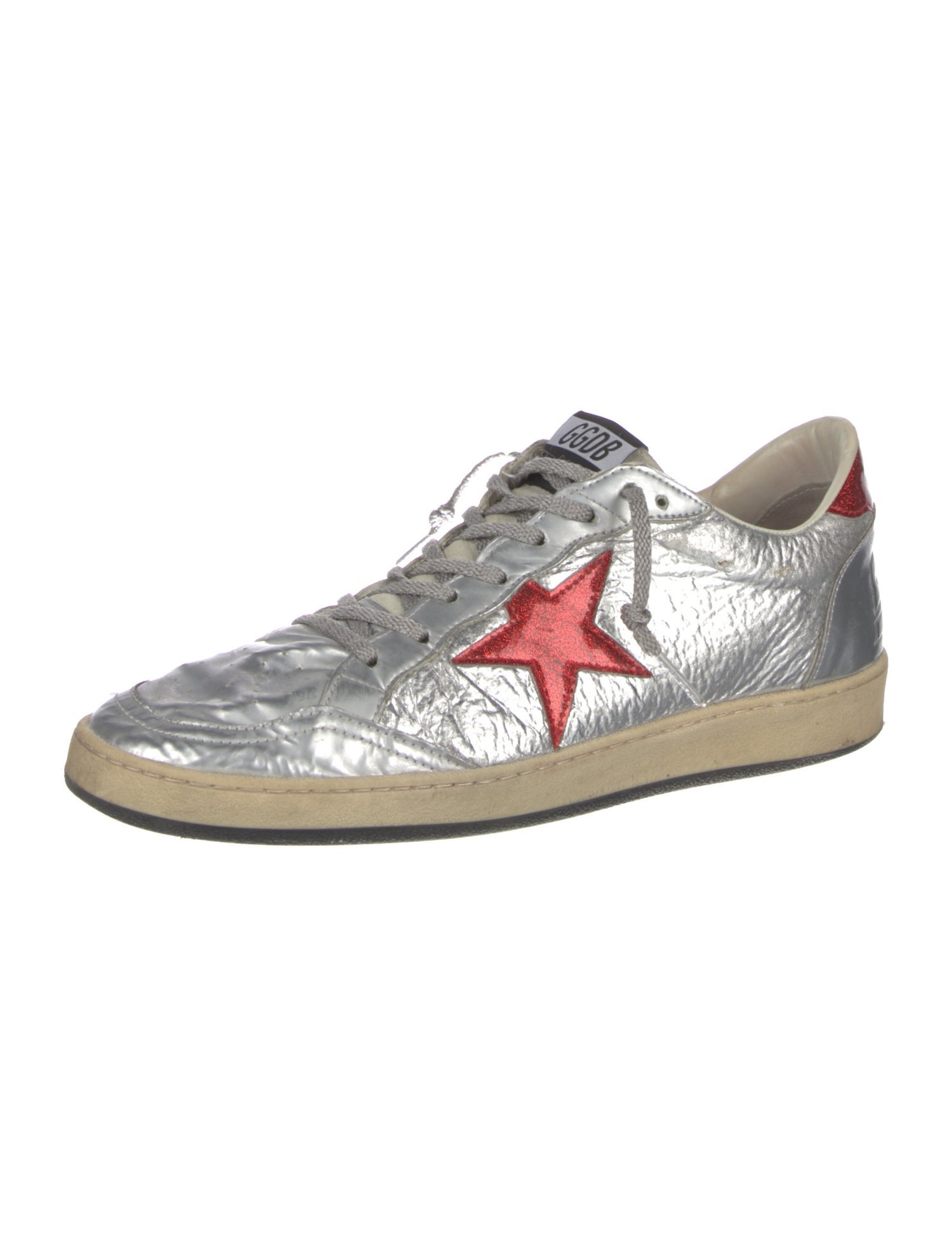 Golden Goose Leather Printed Sneakers