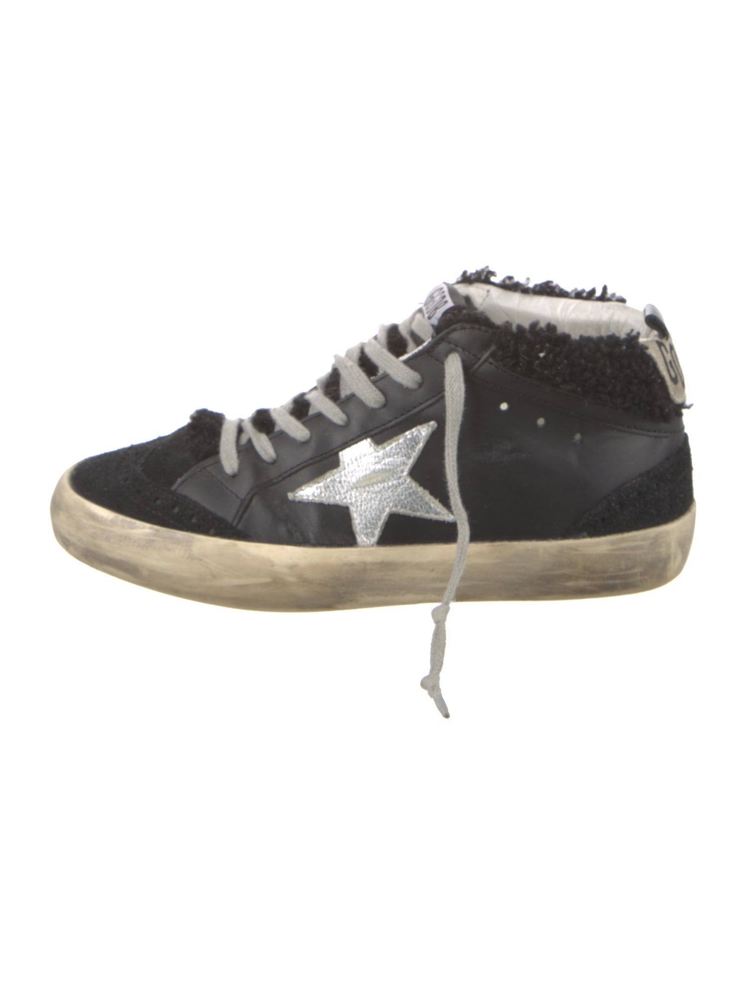 Golden Goose Leather Colorblock Pattern Sneakers