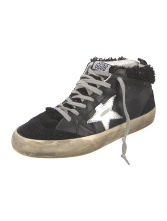 Golden Goose Leather Colorblock Pattern Sneakers