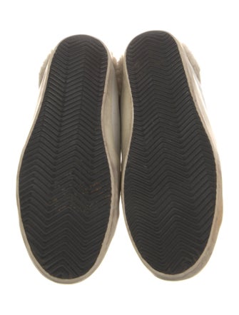 Golden Goose Leather Glitter Accents Sneakers