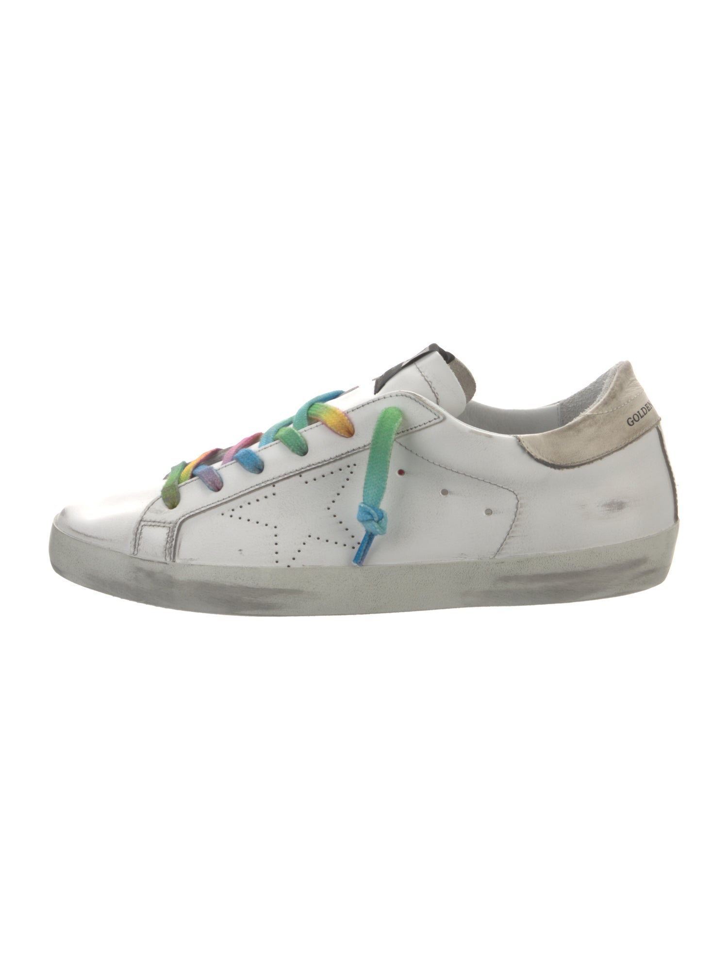 Golden Goose Leather Printed Sneakers