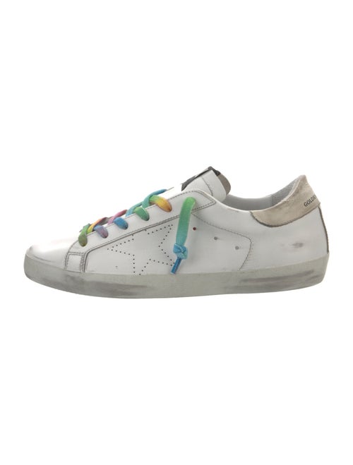 Golden Goose Leather Printed Sneakers