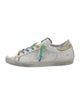 Golden Goose Leather Printed Sneakers
