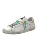 Golden Goose Leather Printed Sneakers
