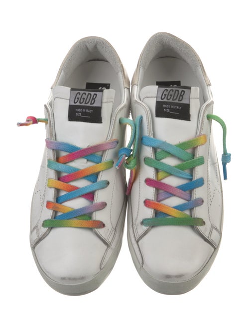 Golden Goose Leather Printed Sneakers