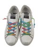 Golden Goose Leather Printed Sneakers