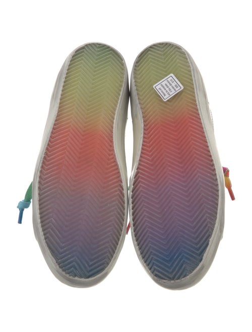 Golden Goose Leather Printed Sneakers