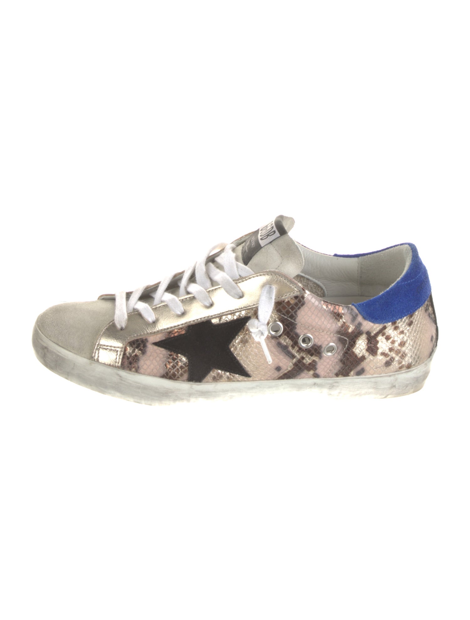 Golden Goose Leather Printed Sneakers
