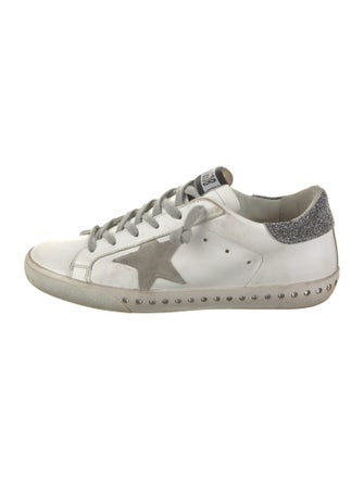 Golden Goose Leather Printed Sneakers