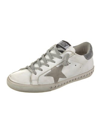 Golden Goose Leather Printed Sneakers