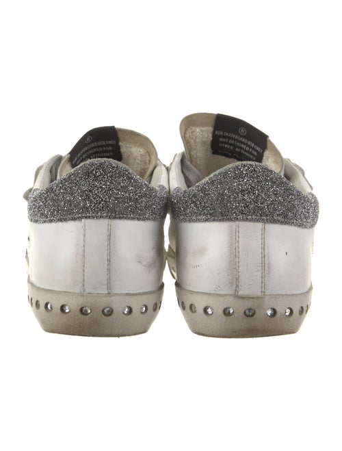 Golden Goose Leather Printed Sneakers