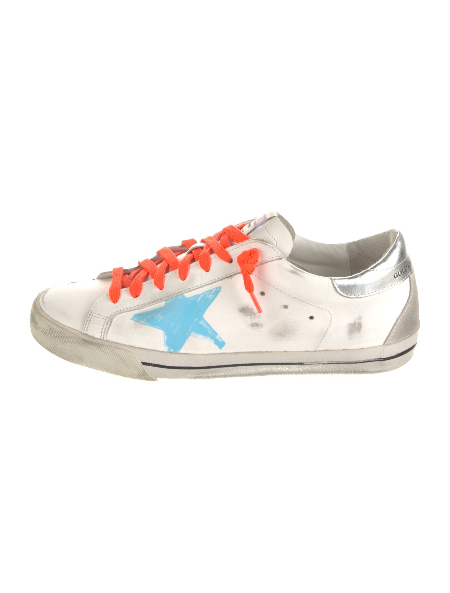 Golden Goose Leather Printed Sneakers