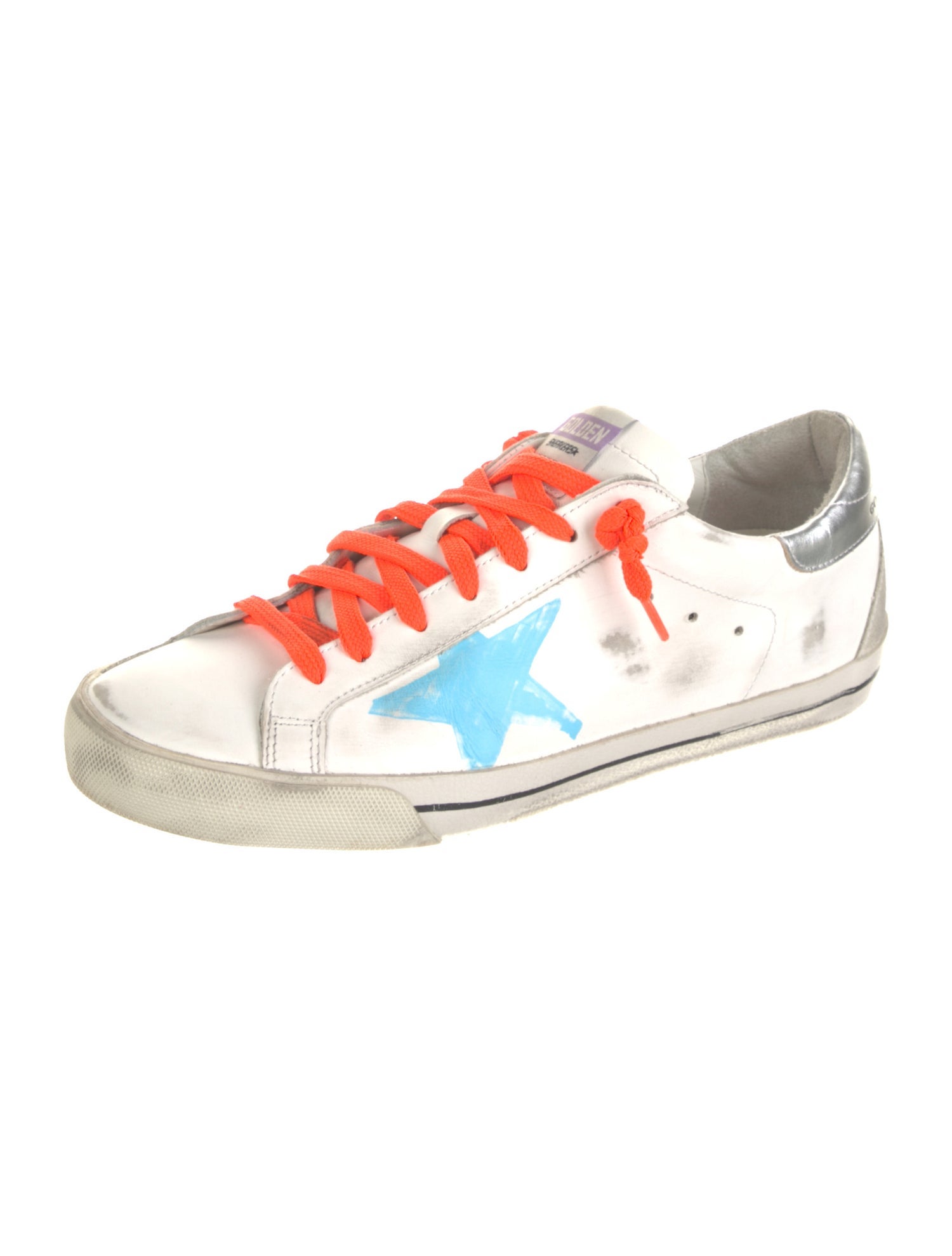 Golden Goose Leather Printed Sneakers