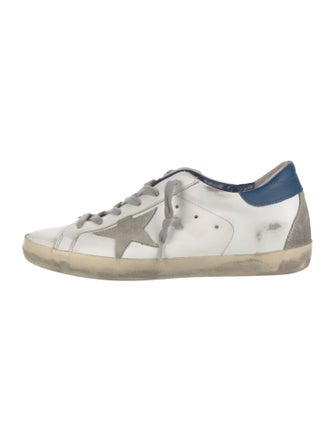 Golden Goose Leather Graphic Print Sneakers