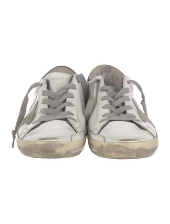 Golden Goose Leather Graphic Print Sneakers