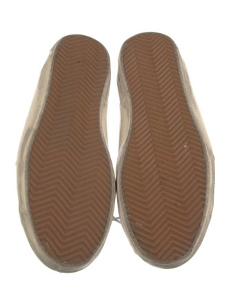 Golden Goose Leather Graphic Print Sneakers