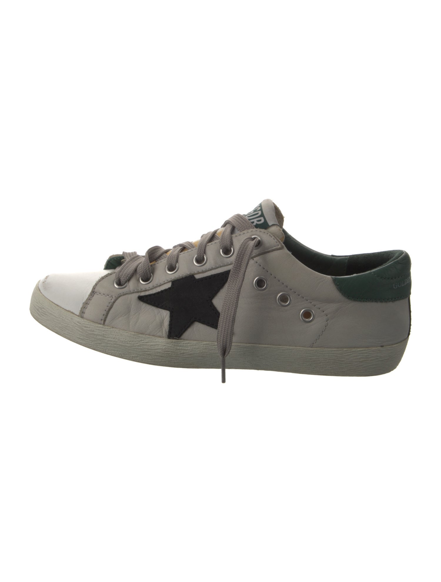 Golden Goose Leather Colorblock Pattern Sneakers