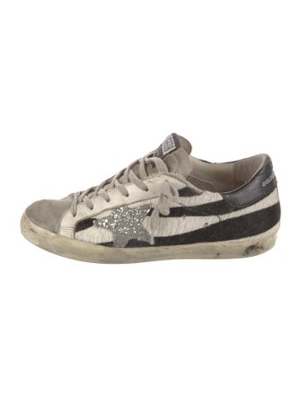 Golden Goose Ponyhair Animal Print Sneakers