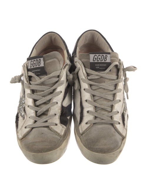 Golden Goose Ponyhair Animal Print Sneakers