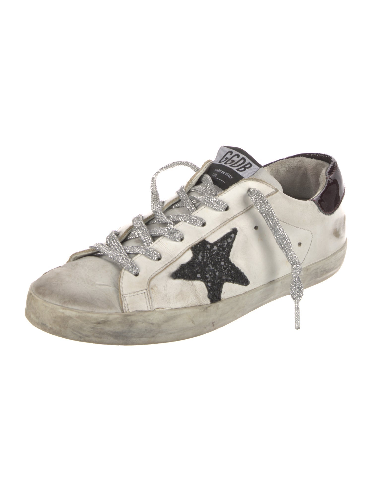 Golden Goose Leather Printed Sneakers