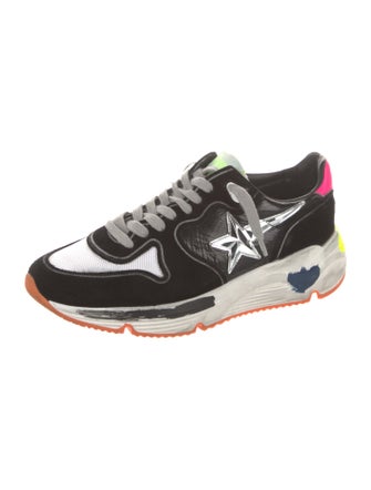 Golden Goose Suede Colorblock Pattern Sneakers